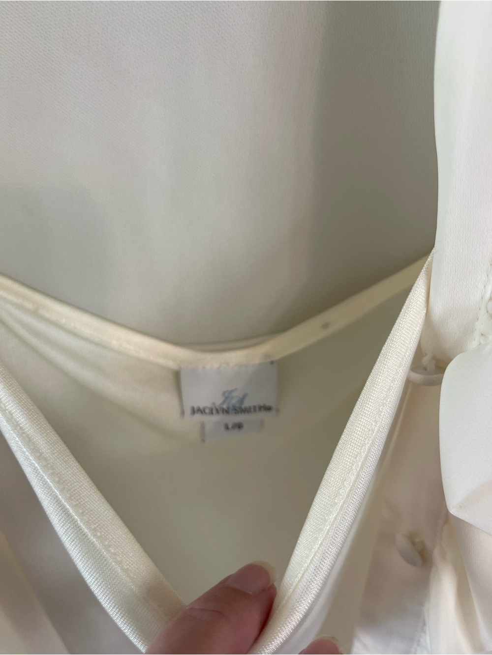 Soft sheer elegant romantic cream ruffle blouse with camisole - Picture 4 of 12
